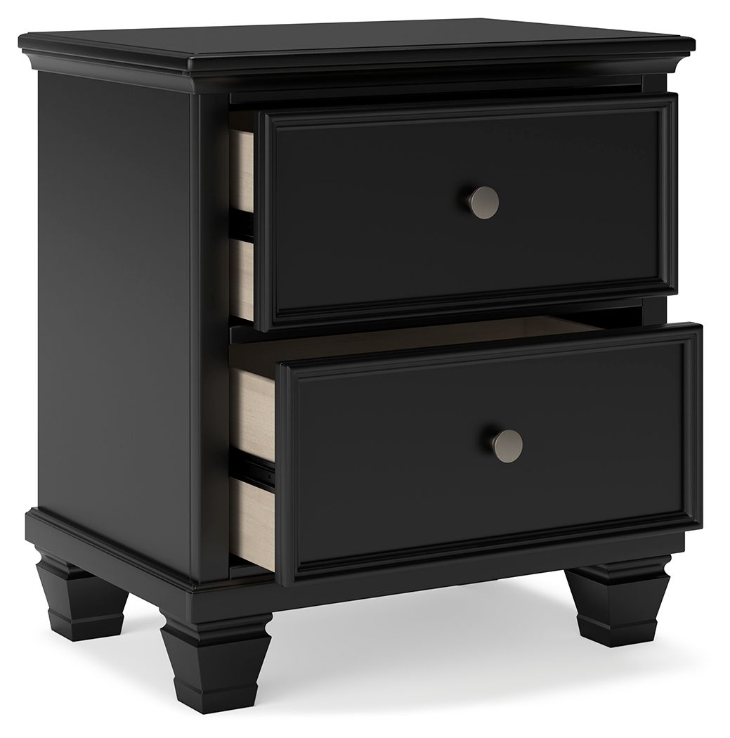 Lanolee - Two Drawer Nightstand - Black