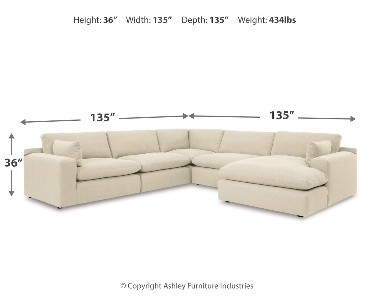 Elyza 5-Piece Sectional with Chaise
