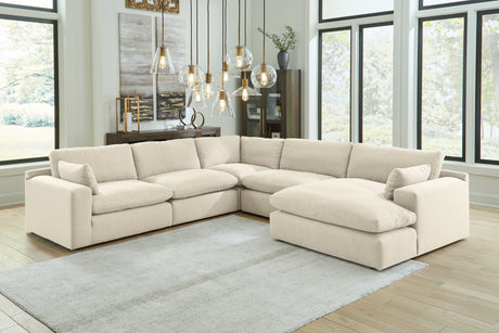 Furniture City Houma - Ashley Furniture - Elyza 5-Piece Sectional with Chaise - RAF 5-Piece Sectional with Chaise / Linen - 10006S7