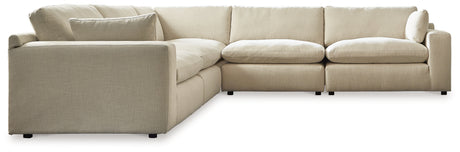 Furniture City Houma - Ashley Furniture - Elyza 5-Piece Sectional - RAF 5-Piece Sectional / Linen - 10006S5