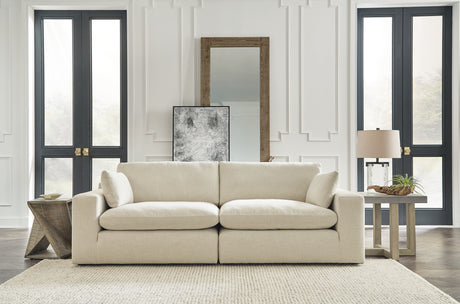 Furniture City Houma - Ashley Furniture - Elyza 2-Piece Sectional Loveseat - RAF 2-Piece Sectional Loveseat / Linen - 10006S1