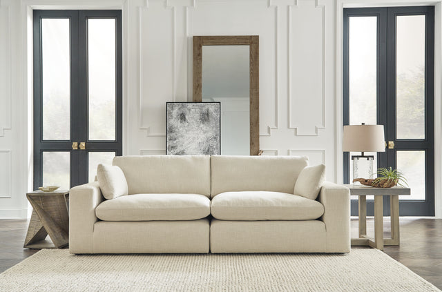 Furniture City Houma - Ashley Furniture - Elyza 2-Piece Sectional Loveseat - RAF 2-Piece Sectional Loveseat / Linen - 10006S1