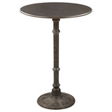 Furniture City Houma - Coaster - Oswego Round 30-inch Pub Height Bistro Bar Table Dark Russet - 100064