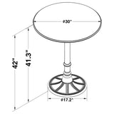 Oswego Round 30-inch Pub Height Bistro Bar Table Dark Russet
