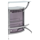 Furniture City Houma - Coaster - Dallas 2-shelf Curved Freestanding Home Bar Cabinet Silver - 100135