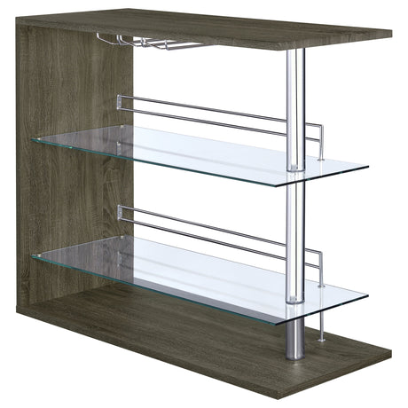 Furniture City Houma - Coaster - Prescott Rectangular Home Bar Table Weathered Grey - 100156
