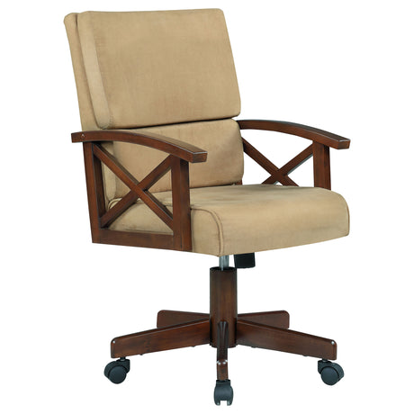 Furniture City Houma - Coaster - Marietta Upholstered Swivel Dining and Game Chair Tobacco - 100172