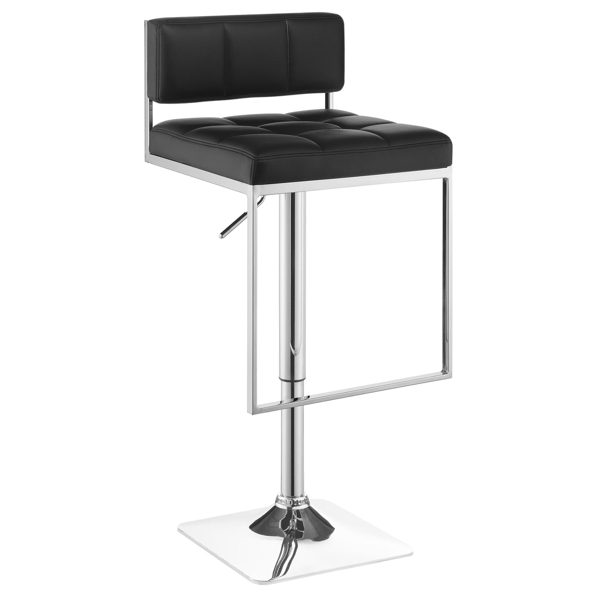 Furniture City Houma - Coaster - Alameda Adjustable Bar Stool Chrome and Black - 100194
