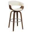 Furniture City Houma - Coaster - Zion Upholstered Swivel Bar Stool Walnut and Ecru - 100206