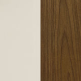 Zion Upholstered Swivel Bar Stool Walnut and Ecru