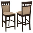 Furniture City Houma - Coaster - Gabriel Closed Back Counter Chair Cappuccino (Set of 2) - 100219