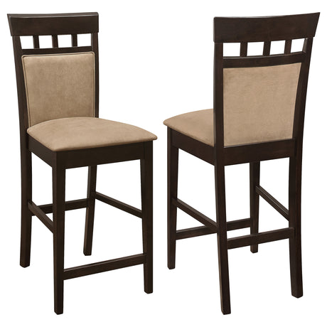 Furniture City Houma - Coaster - Gabriel Closed Back Counter Chair Cappuccino (Set of 2) - 100219