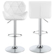 Furniture City Houma - Coaster - Berrington Upholstered Adjustable Bar Stool White (Set of 2) - 100424