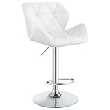 Berrington Upholstered Adjustable Bar Stool White (Set of 2)