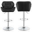 Furniture City Houma - Coaster - Berrington Upholstered Adjustable Bar Stool Black (Set of 2) - 100425