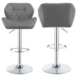 Furniture City Houma - Coaster - Berrington Upholstered Adjustable Bar Stool Grey (Set of 2) - 100426