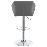 Berrington Upholstered Adjustable Bar Stool Grey (Set of 2)