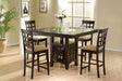 Furniture City Houma - Coaster - Gabriel 5-piece Square Counter Height Dining Set Cappuccino - 100438-S5