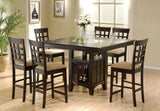 Furniture City Houma - Coaster - Gabriel 7-piece Square Counter Height Dining Set Cappuccino - 100438-S7