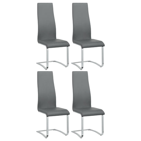 Furniture City Houma - Coaster - Montclair Upholstered Dining Side Chair Grey (Set of 4) - 100515GRY
