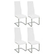 Furniture City Houma - Coaster - Montclair Upholstered Dining Side Chair White (Set of 4) - 100515WHT