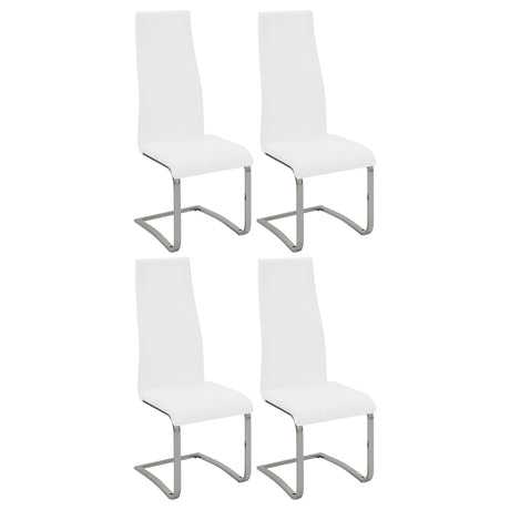 Furniture City Houma - Coaster - Montclair Upholstered Dining Side Chair White (Set of 4) - 100515WHT