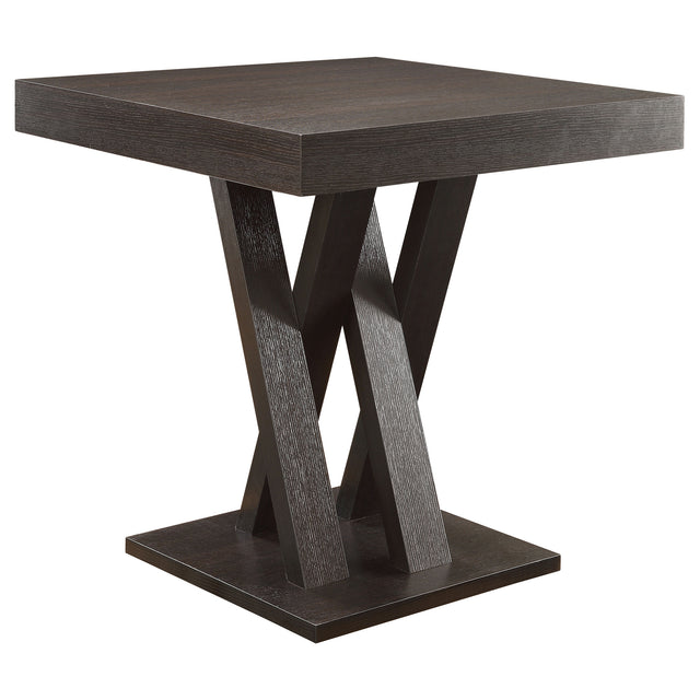 Furniture City Houma - Coaster - Freda Square 36-inch Counter Height Dining Table Cappuccino - 100523
