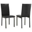 Furniture City Houma - Coaster - Garza Upholstered Dining Side Chair Black (Set of 2) - 100612