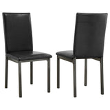 Furniture City Houma - Coaster - Garza Upholstered Dining Side Chair Black (Set of 2) - 100612