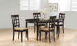 Furniture City Houma - Coaster - Gabriel 5-piece Extension Leaf Dining Table Set Cappuccino - 100770-S5