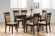 Furniture City Houma - Coaster - Gabriel 7-piece Extension Leaf Dining Table Set Cappuccino - 100770-S7A