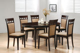 Furniture City Houma - Coaster - Gabriel 7-piece Extension Leaf Dining Table Set Cappuccino - 100770-S7A