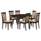 Gabriel 7-piece Extension Leaf Dining Table Set Cappuccino