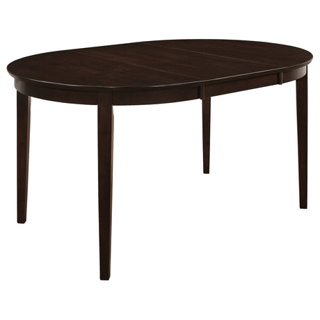 Furniture City Houma - Coaster - Gabriel Oval 60-inch Extension Leaf Dining Table Cappuccino - 100770
