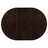 Gabriel Oval 60-inch Extension Leaf Dining Table Cappuccino
