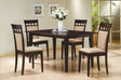 Furniture City Houma - Coaster - Gabriel 5-piece Rectangular 59-inch Dining Set Cappuccino - 100771-S5A