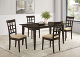 Furniture City Houma - Coaster - Gabriel 5-piece Rectangular 59-inch Dining Set Cappuccino - 100771-S5