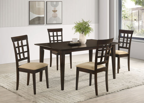 Furniture City Houma - Coaster - Gabriel 5-piece Rectangular 59-inch Dining Set Cappuccino - 100771-S5