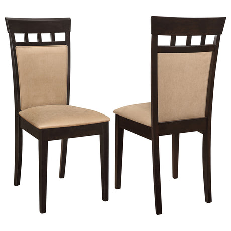 Furniture City Houma - Coaster - Gabriel Closed Back Dining Side Chair Cappuccino (Set of 2) - 100773