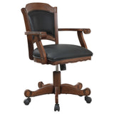 Furniture City Houma - Coaster - Turk Upholstered Swivel Dining and Game Chair Tobacco - 100872