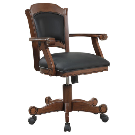 Furniture City Houma - Coaster - Turk Upholstered Swivel Dining and Game Chair Tobacco - 100872