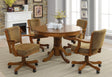 Furniture City Houma - Coaster - Mitchell 5-piece 3-in-1 Dining and Game Table Set Amber - 100951-S5