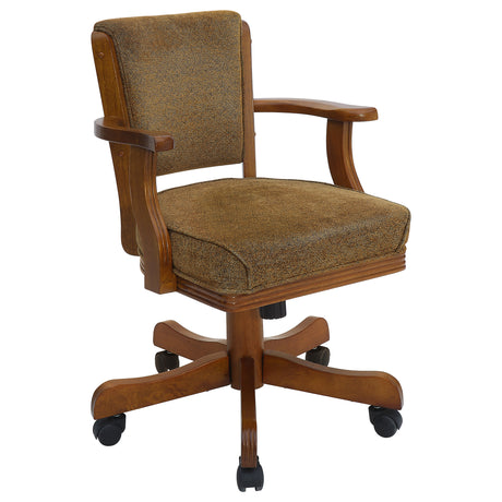 Furniture City Houma - Coaster - Mitchell Upholstered Swivel Dining and Game Chair Amber - 100952