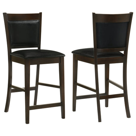 Furniture City Houma - Coaster - Jaden Upholstered Counter Chair Espresso (Set of 2) - 100959