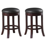 Furniture City Houma - Coaster - Aboushi Backless Swivel Counter Stool Brown (Set of 2) - 101059