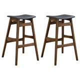 Furniture City Houma - Coaster - Finnick Cushioned Backless Bar Stool Walnut (Set of 2) - 101437
