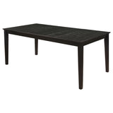 Furniture City Houma - Coaster - Louise Rectangular 78-inch Extension Leaf Dining Table Black - 101561