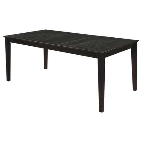 Furniture City Houma - Coaster - Louise Rectangular 78-inch Extension Leaf Dining Table Black - 101561