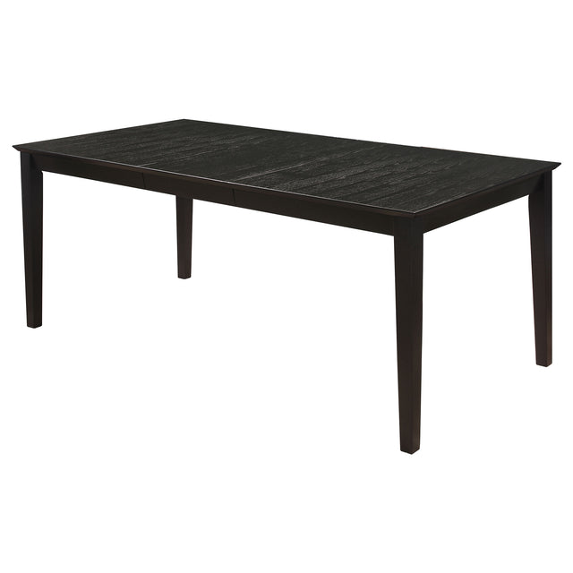 Furniture City Houma - Coaster - Louise Rectangular 78-inch Extension Leaf Dining Table Black - 101561