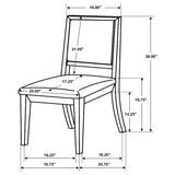Louise Upholstered Wood Dining Side Chair Black (Set of 2)